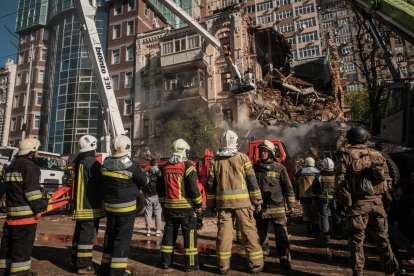 Іранські дрони-камікадзе обстріляли Київ 17 жовтня /Getty Images