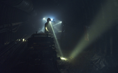 Шахтеры «ДТЭК Энерго» на Западно-Донбасской шахте. /Sasha Maslov/Institute