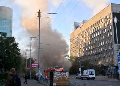 Іранські дрони-камікадзе обстріляли Київ 17 жовтня /Getty Images