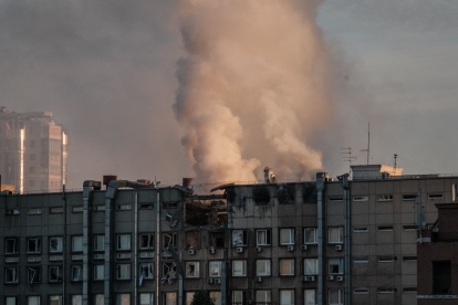 Іранські дрони-камікадзе обстріляли Київ 17 жовтня /Getty Images