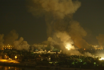 Американские авиаудары по Багдаду в марте 2003 года. /Getty Images