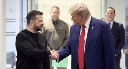 Володимир Зеленський і Дональд Трамп. Париж, листопад 2024 року /Офіс президента України