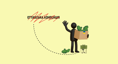 Міни, Оттавська конвенція /колаж Анастасія Савеленко