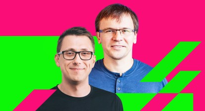 Максим Литвин та Олексій Шевченко, засновники Grammarly /Колаж Анна Наконечна