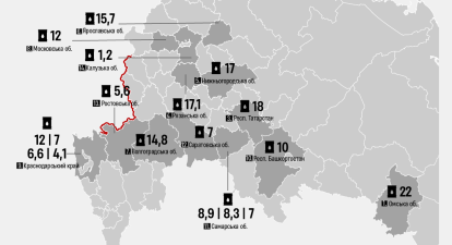 Мапа НПЗ РФ у 2025 році, до яких долетіли українські дрони. /Інфографіка Аліни Кохан для Forbes Ukraine