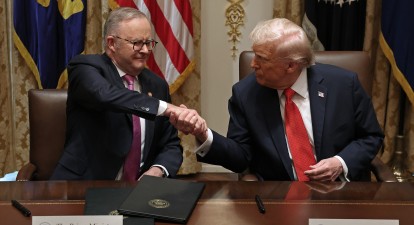 Президент США Дональд Трамп і прем’єр-міністр Австралії Ентоні Альбанезе /Getty Images