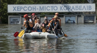 Херсон після підриву Каховської ГЕС, 7 червня 2023. /Юрій Стефаняк/Getty Images