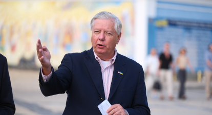 Ліндсі Грем, сенатор від Республіканської партії у Києві  Санкції Росія /Getty Images