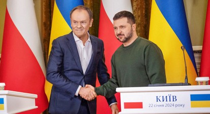 Дональд Туск та Володимир Зеленський, Київ, 22 січня 2024 року. /Офис президента Украины