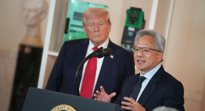 Дональд Трамп Дженсен Хуанг Nvidia чип H20 штучний інтелект експорт в Китай /Getty Images