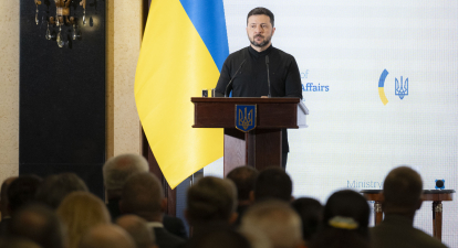 Володимир Зеленський на зустрічі з українськими дипломатами. Київ, 21 липня 2025 року /Офіс президента України