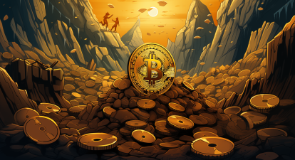 Біткоїн, криптовалюта, віртуальні активи /Изображение сгенерировано ИИ Midjourney в соавторстве с Анной Наконечной