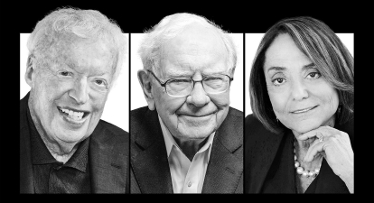Філ Найт, Воррен Бафффет і Барбара Піковер /Ethan Pines, Kristin Hoebermann,Timothy Archibald для Forbes