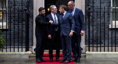 Зустріч лідерів України, Великої Британії, Франції та Німеччини у Лондоні 8 грудня 2025 року /Офіс президента України