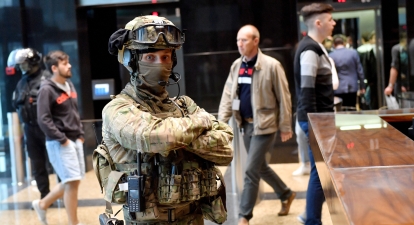 14 июля 2017 года в БЦ «Гулливер» в Киеве продолжаются полицейские обыски. Главная военная прокуратура совместно с Нацполицией провели 183 обыска в помещениях, принадлежащих экс-министру доходов и сборов правительства Виктора Януковича /Getty Images