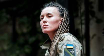 Ярина Чорногуз, поетеса та військовослужбовиця. /Les Kasyanov/Global Images Ukraine via Getty Images