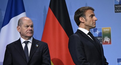 Олаф Шольц, канцлер Німеччини, й Емманюель Макрон, президент Франції /Getty Images