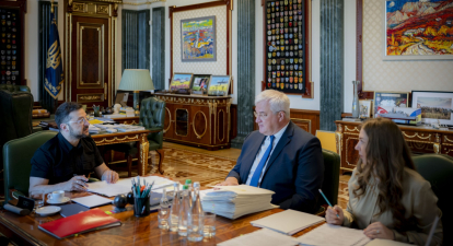 Президент Володимир Зеленський та голова МЗС Андрій Сибіга /Офіс президента України