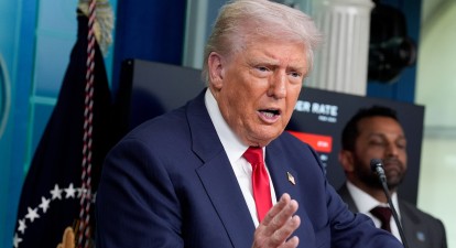 Дональд Трамп на брифінгу в Білому домі. 11 серпня 2025 року /Getty Images