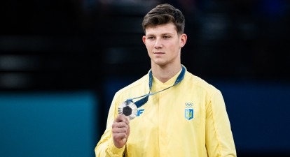 Український гімнаст і срібний призер Олімпіади-2024 у вправах на паралельних брусах Ілля Ковтун /Getty Images