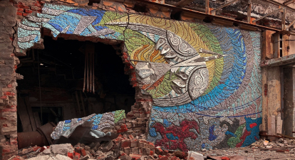 Мозаїка «Боривітер» Алли Горської. Як війна Росії проти України привернула увагу світової спільноти до українського мистецтва /Юлія Соловей/facebook.com/solovey.yulia