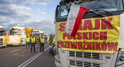 Страйк польських перевізників на кордоні з Україною /Getty Images