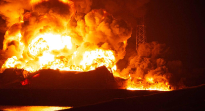 Наслідки одного з ударів по об'єктах «Нафтогазу» /надано пресслужбою «Нафтогазу»