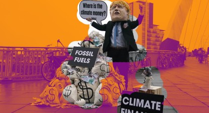 Протесты во время климатического саммита в Глазго. /Getty Images