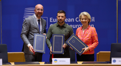 Шарль Мішель, Володимир Зеленський та Урсула фон дер Ляєн /Офіс президента України