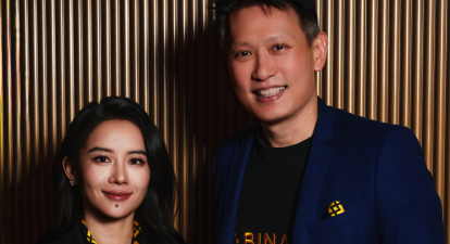 CEO Binance Річард Тенг та І Хе /надано Binance