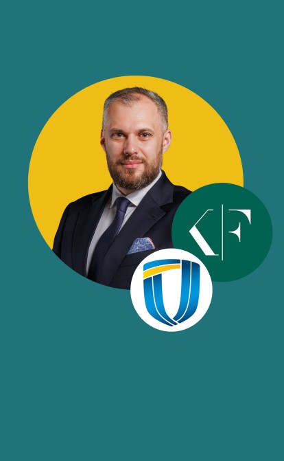 Роман Бондарь ушел из «Укроборонпром», чтобы возглавить украинский офис Korn Ferry. Фото из личного архива / логотипы с сайтов компаний