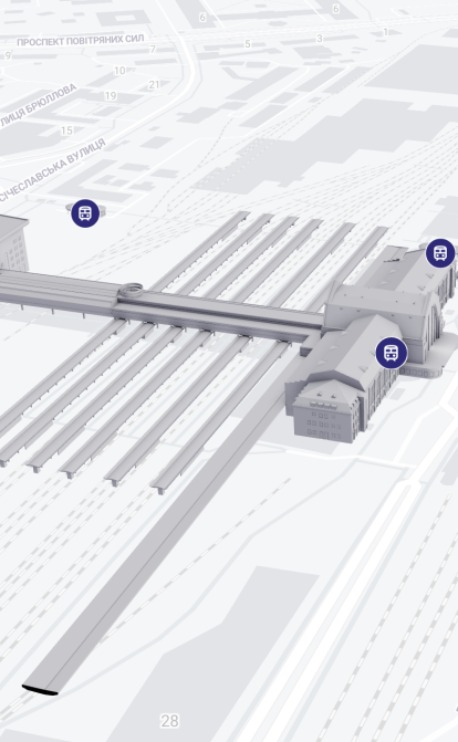В Украине создали карту безбарьерности вокзалов