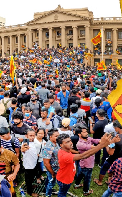 Народ Шрі-Ланки штурмував  президентську резиденцію, Коломбо, Шрі-Ланка, 9 липня 2022. /Getty Images