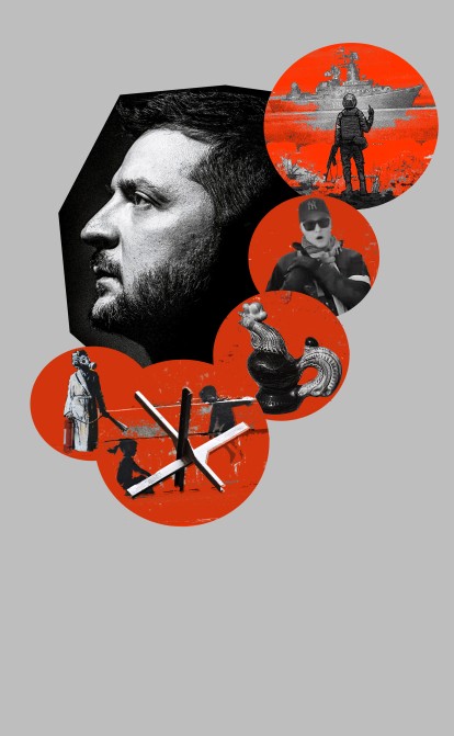 «Червона калина», Бенкси и керамический петушок. 14 песен, фото и арт-объектов, ставших символами украинского сопротивления /Коллаж Анна Наконечная