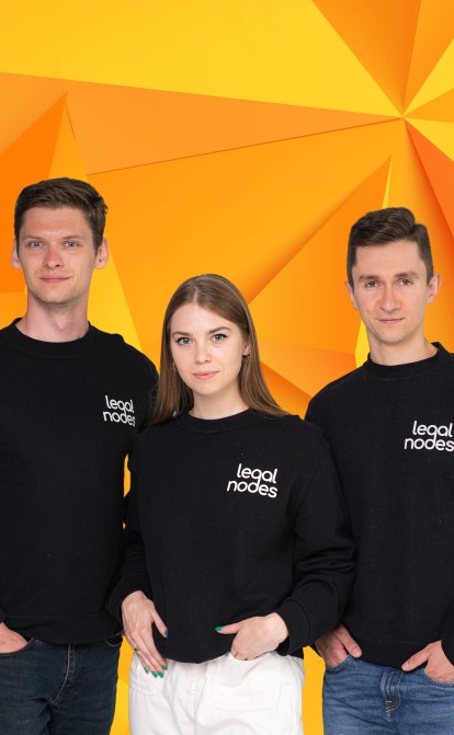 Слева направо: основатели Legal Nodes Максим Малюк, Маргарита Сивакова и Нестор Дубневич. Фото Legal Nodes /из личного архива