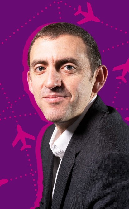 Роберт Кері, президент Wizz Air Group. Ілюстрація Shutterstock/Анна Наконечна /Олександр Чекменьов