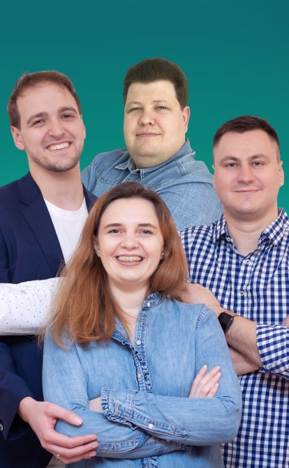 Фаундери OneNotary (з ліва на право): Павло Печений, Іван Зіньков, В'ячеслав Еніс, Тетяна Зав'ялова, Олег Зюзь /з особистого архіву