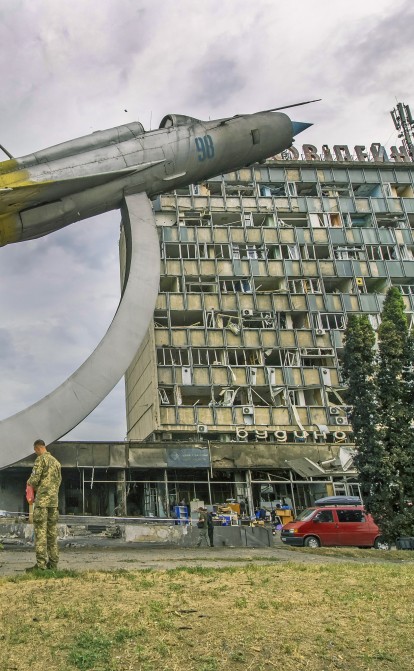 Ракетний удар по центру Вінниці, 14 липня 2022 року. /Getty Images