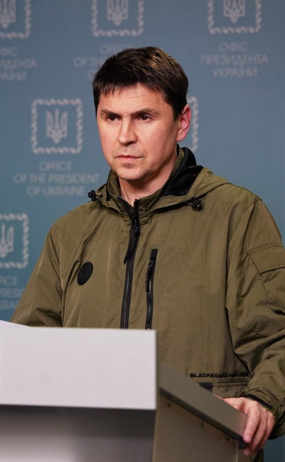 Михайло Подоляк, радник голови Офісу президента та учасник української делегації в переговорах із Росією щодо припинення війни. /прес-центр Президента України
