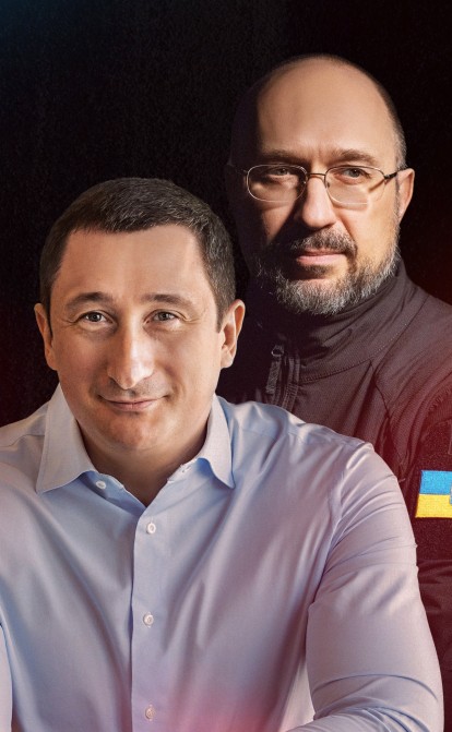 Олексій Чернишов, голова «Нафтогазу», і Денис Шмигаль, прем’єр-міністр України. Колаж Анна Наконечна/Олександра Карасьова /Артем Галкін/Олександр Чекменьов