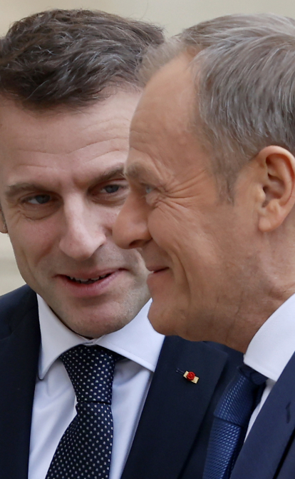 Емманюель Макрон і Дональд Туск /Getty Images