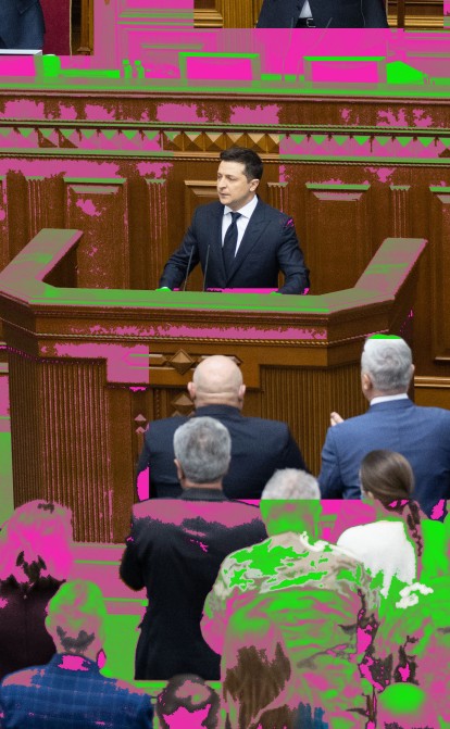 Владимир Зеленский во время выступления в Верховной Раде. /пресс-центр Президента Украины