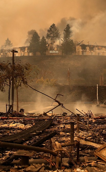 Пожежа у Каліфорнії у 2017 знищила понад 5600 будівель і спричинила $8 млрд економічних збитків. /Getty Images