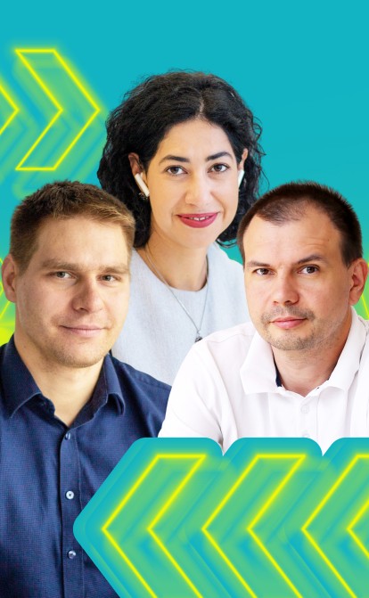 Виктор Сдобников,  сооснователь и технический директор Apostera, Ольга Миркина, соосновательница и директор по развитию бизнеса и Андрей Голубинский, CEO Apostera. /из личного архива