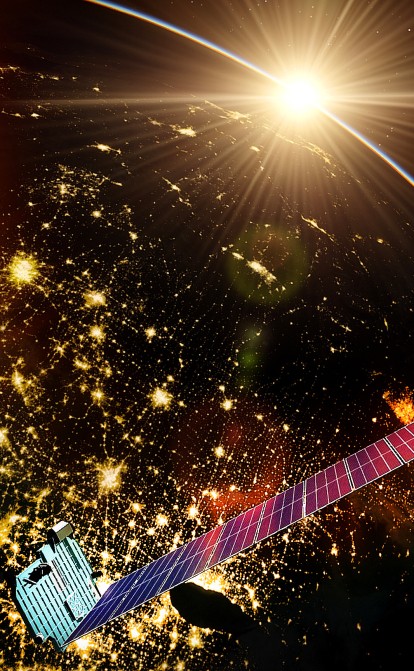 Навколо Землі розростається рій інтернет-супутників. Чому Ілон Маск та інші мільярдери борються за місце у небі? /Фото Shutterstock
