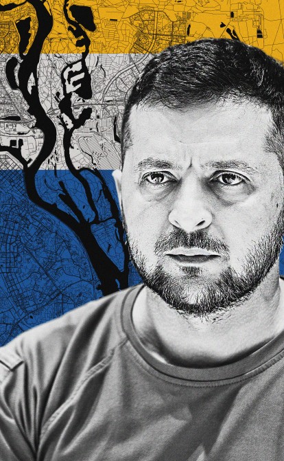 Когда в Киеве наступило утро 24 февраля, Зеленский начал звонить западным лидерам. Он обратился к Байдену, Джонсону и другим политикам с просьбой о помощи. Через несколько часов Зеленский записал видеообращение к украинскому народу. /Коллаж Анна Наконечная