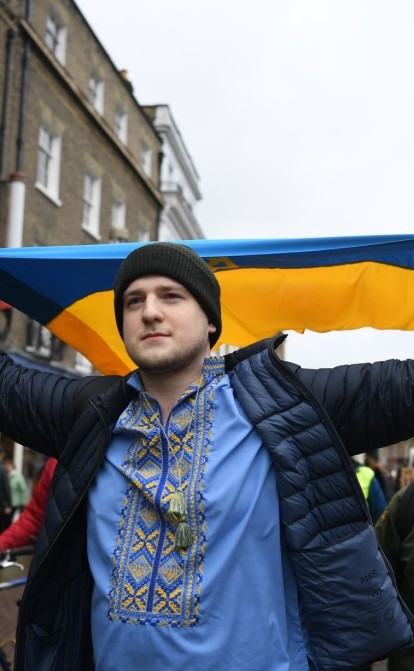 Протест в поддержку Украины, организованный Cambridge University Ukrainian Society, 5 марта 2022 года. /CambridgeshireLive