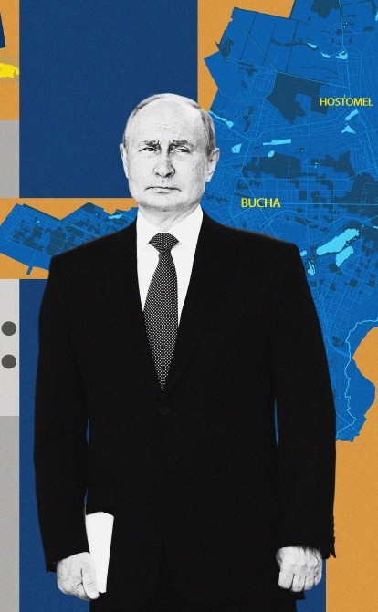 Планы ФСБ рухнули вместе отступлением российских войск в первые месяцы войны.  Фото Getty Images /Иллюстрация Getty Images / Анна Наконечная