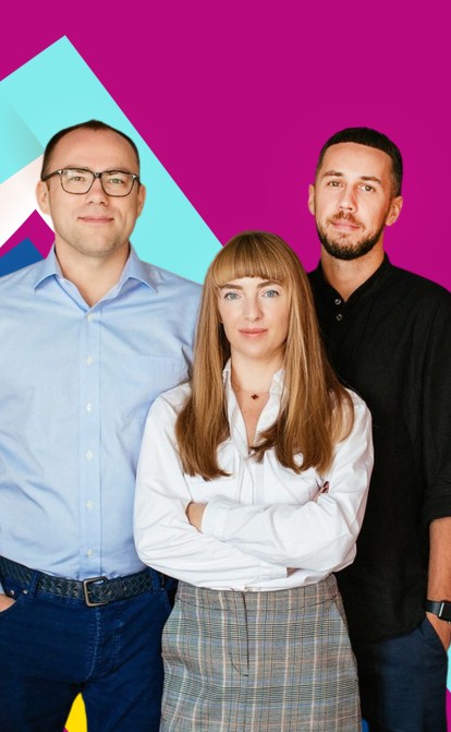 Основатели Rentberry. Cлева направо: Алексей Любинский, Лилия Остапчук, Денис Голубовский и Арсен Костенко. Иллюстрация Shutterstock/Анна Наконечная