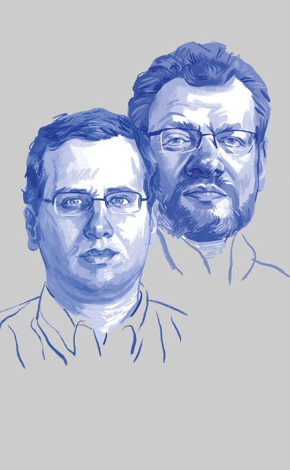 Ноа Сміт і Петро Чернишов. /иллюстрация Илья Колесник для Forbes Украина